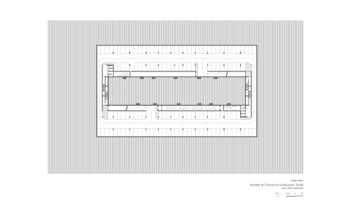 Facultad de Ciencias de la Educación en Sevilla Diseño de plano de planta sótano de Cruz y Ortiz Arquitectos