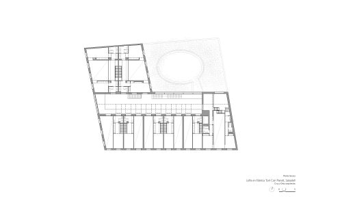 Lofts en Fabrica de Sabadell en Barcelona Diseño de plano de planta tercera de Cruz y Ortiz Arquitectos