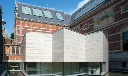 Asian Pavilion de Rijksmuseum en Amsterdam Diseño exterior de estanque y ventanal de fachada Cruz y Ortiz Arquitectos