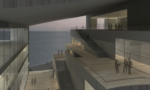 Auditorio Teatro de la Opera en Malaga Diseño de terrazas con vistas al mar de Cruz y Ortiz Arquitectos