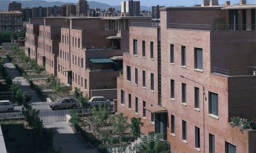 Bloque de Viviendas en Carabanchel Madrid Diseño exterior de los jardines e interior de manzana Cruz y Ortiz Arquitectos