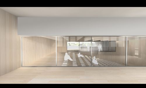 Ampliación de Centro Audiovisual Alkmaar Diseño interior de salón de actos de Cruz y Ortiz Arquitectos