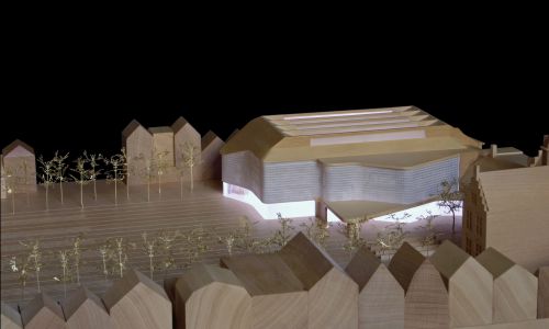 Ampliación de Centro Audiovisual Alkmaar Diseño maqueta con iluminación de Cruz y Ortiz Arquitectos
