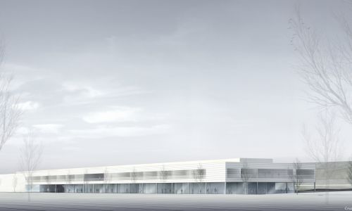 Deposito de Autobuses y Escuela Wetzikon Diseño exterior de entorno y fachada Cruz y Ortiz Arquitectos