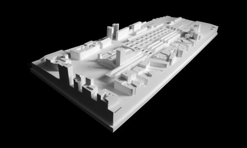 Estación de Ferrocarril de La Coruña Diseño de maqueta de Cruz y Ortiz Arquitectos