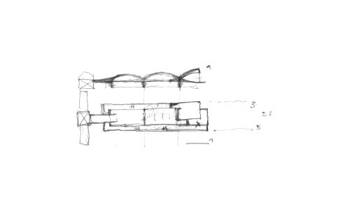 Estación de Ferrocarril de Ourense Diseño de croquis en planta Cruz y Ortiz Arquitectos