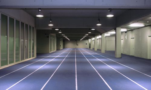 Estadio de la Cartuja en Sevilla Diseño del interior en la pista de calentamiento Cruz y Ortiz