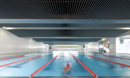 Estadio de Chapin en Jerez Cadiz Diseño del interior Centro de Alto Rendimiento con Piscina Cruz y Ortiz Arquitectos