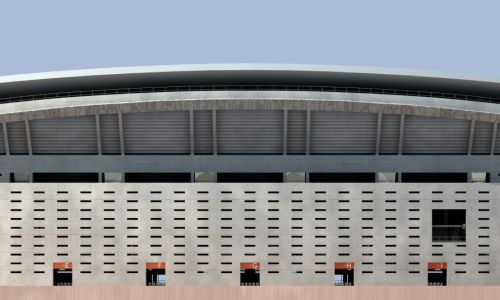 Estadio de la Comunidad de Madrid Diseño del Exterior Hormigon Cubierta Cruz y Ortiz Arquitectos