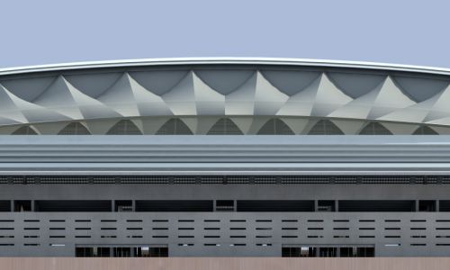 Estadio de la Comunidad de Madrid Diseño del Exterior Hormigon Cruz y Ortiz Arquitectos