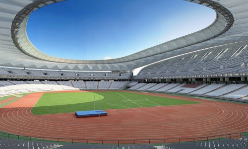 Estadio de la Comunidad de Madrid Diseño del Interior Pista Graderio Cruz y Ortiz Arquitectos