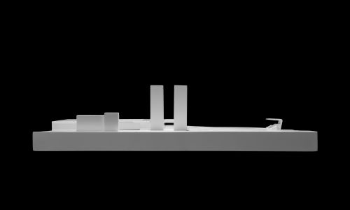 Estadio de Futbol y Eventos en Lugano Diseño de alzado de maqueta Cruz y Ortiz Arquitectos