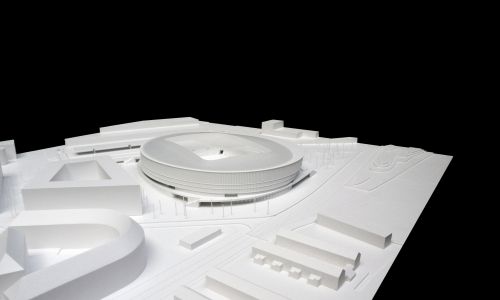 Estadio de Fútbol Grashopper Diseño de maqueta Cruz y Ortiz Arquitectos