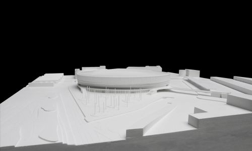 Estadio de Fútbol Grashopper Diseño de maqueta Cruz y Ortiz Arquitectos