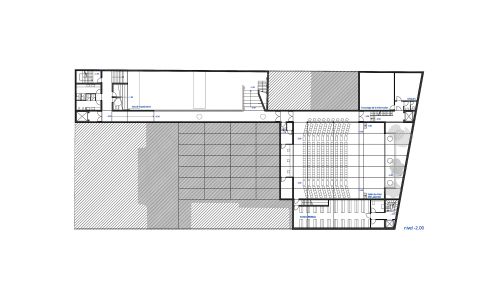 Fundacion Giner de los Rios en Madrid Diseño del Plano de Planta Sotano Cruz y Ortiz Arquitectos