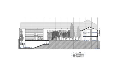 Fundacion Giner de los Rios en Madrid Diseño del Plano de la Seccion Longitudinal Cruz y Ortiz Arquitectos