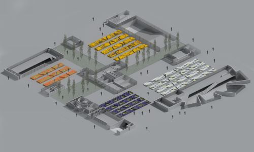 Gerencia de Urbanismo de Sevilla Diseño de esquema de patios y vegetación y planta baja de Cruz y Ortiz Arquitectos