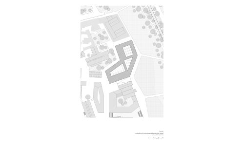 Incubadora de Empresas Diseño de plano de planta de situación de Cruz y Ortiz Arquitectos