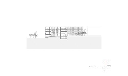 Incubadora de Empresas Diseño de plano de sección transversal de Cruz y Ortiz Arquitectos