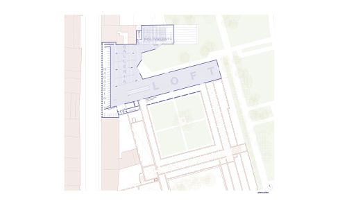 Ampliación de Museo de Arte Diocesano en Milan Diseño de plano de planta primera de Cruz y Ortiz Arquitectos