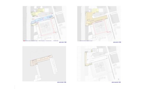 Ampliación de Museo de Arte Diocesano en Milan Diseño de esquema de plantas de Cruz y Ortiz Arquitectos