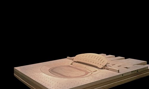 Peineta Estadio Atletismo Madrid Diseño Maqueta Cruz y Ortiz Arquitectos