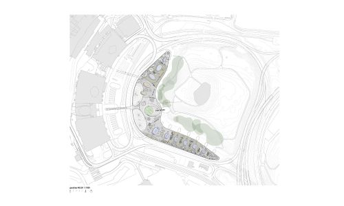 The Circle en Aeropuerto de Zurich Diseño de plano de planta de cubierta de Cruz y Ortiz Arquitectos