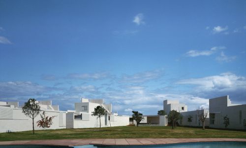 Urbanizacion Sancti Petri de Chiclana Cadiz Diseño exterior del jardin y piscina Cruz y Ortiz Arquitectos