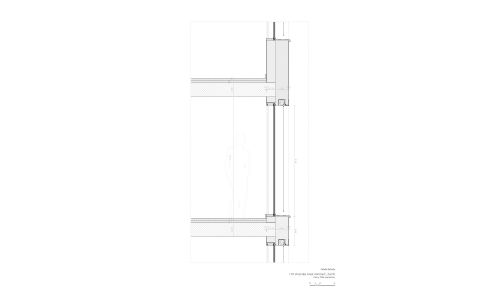 Viviendas Hornbach en Zurich Diseño de plano de detalle de ventana de Cruz y Ortiz Arquitectos