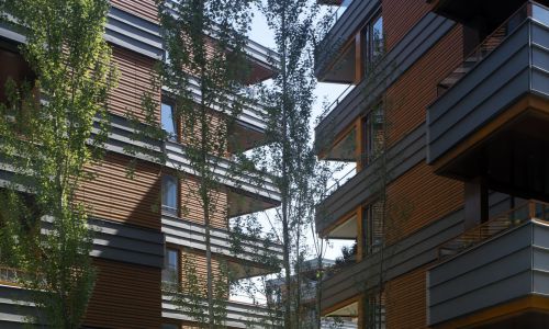 Viviendas el Patio Sevilla en Ceramique Maastricht Diseño del Exterior de la Entrada en Esquina Cruz y Ortiz Arquitectos