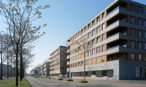 Viviendas el Patio Sevilla en Ceramique Maastricht Diseño del Exterior de la Manzana Cruz y Ortiz Arquitectos