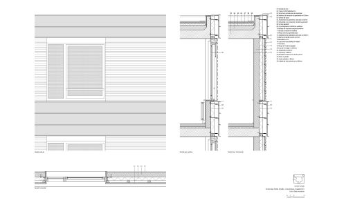 Viviendas el Patio Sevilla en Ceramique Maastricht Diseño de los Planos del Detalle de la Fallada Cruz y Ortiz Arquitectos