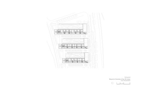 Bloque de Viviendas Expo 98 en Lisboa Diseño del Plano de Planta General Cruz y Ortiz Arquitectos