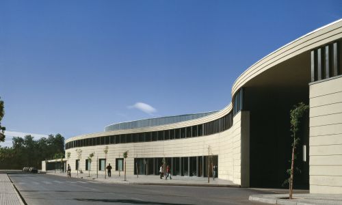 Estacion Autobuses Huelva Diseño exterior entrada Cruz y Ortiz Arquitectos