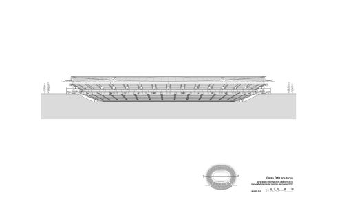 Estadio de la Comunidad de Madrid Diseño del Plano de Seccion CC Cruz y Ortiz Arquitectos