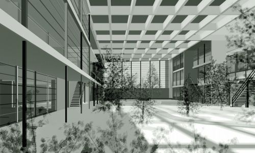 Fundacion Giner de los Rios en Madrid Diseño del Exterior Pergola Patio y Jardin Cruz y Ortiz Arquitectos