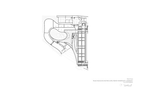 Museo Reina Sofia ampliacion y Diseño del Plano de la Planta Primera Cruz y Ortiz Arquitectos