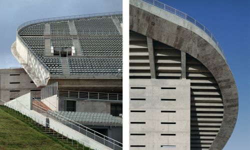 Peineta Estadio Atletismo Madrid Diseño exterior ventanas Cruz y Ortiz Arquitectos