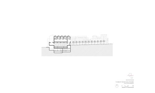 Fundacion Garcia Lorca en Granada Diseño del Plano de la Seccion Transversal Cruz y Ortiz Arquitectos