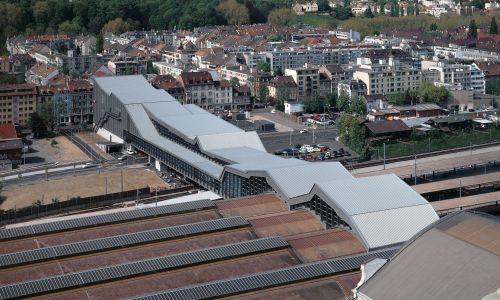 Estacion de Ferrocarril en Basilea Diseño Exterior del puente y la pasarela Cruz y Ortiz Arquitectos