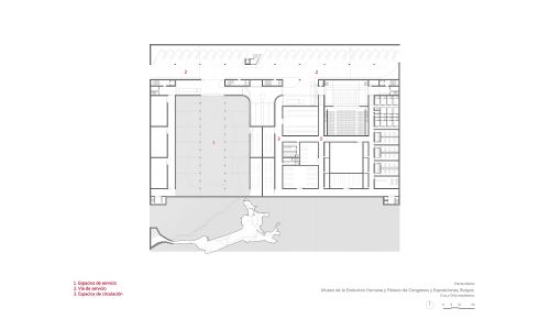 Museo de la Evolucion Humana en Burgos Diseño del Plano Planta Sotano Cruz y Ortiz Arquitectos