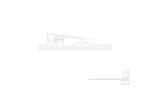 Museo de la Evolucion Humana en Burgos Diseño del Plano Seccion Transversal Auditorio Cruz y Ortiz Arquitectos