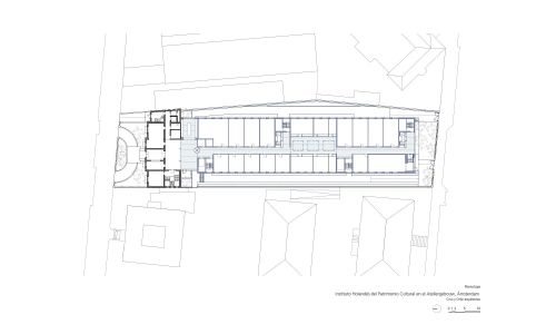 Instituto holandes del patrimonio de cultura en atelier Diseño de plano de planta baja Cruz y Ortiz Arquitectos