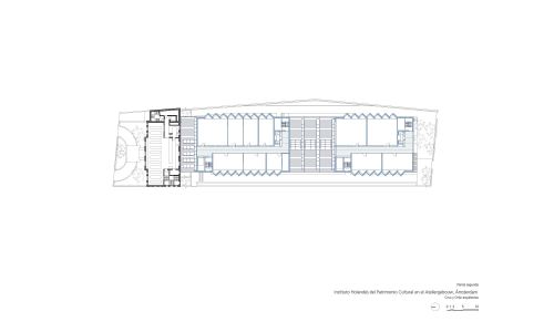 Instituto holandes del patrimonio de cultura en atelier Diseño de plano de planta segunda Cruz y Ortiz Arquitectos