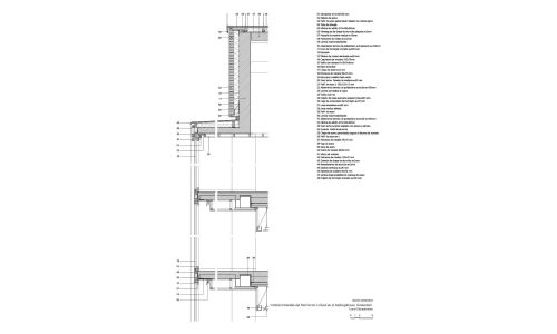 Instituto holandes del patrimonio de cultura en atelier Diseño de plano de vertical de ventana Cruz y Ortiz Arquitectos