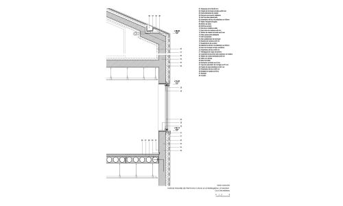 Instituto holandes del patrimonio de cultura en atelier Diseño de plano de detalle de cubierta Cruz y Ortiz Arquitectos