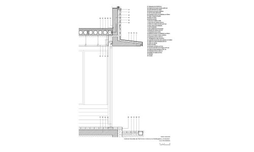 Instituto holandes del patrimonio de cultura en atelier Diseño de plano de detalle de balcón Cruz y Ortiz Arquitectos