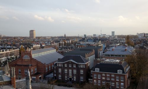 Instituto holandes del patrimonio de cultura en atelier Diseño exterior vista aérea de edificio en centro histórico Cruz y Ortiz Arquitectos