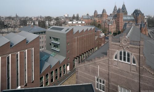Instituto holandes del patrimonio de cultura en atelier vista aérea de vista aerea de Diseño exterior industrial junto a rijksmuseum Cruz y Ortiz Arquitectos