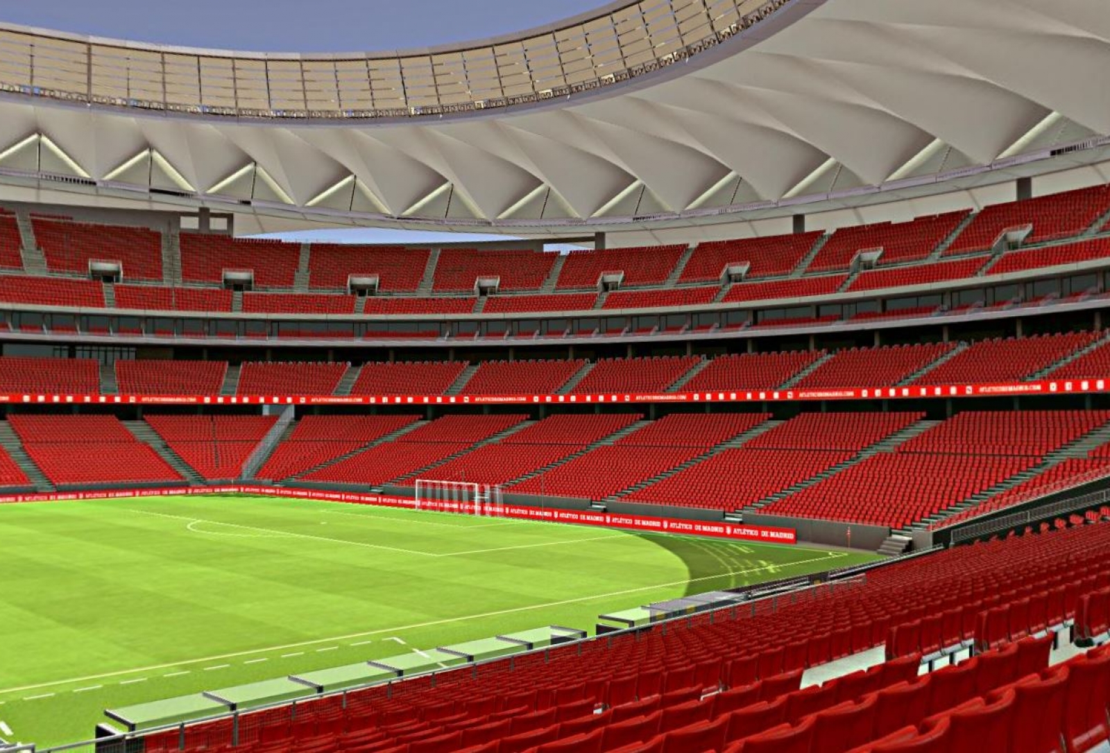 Virtual Visit To The New Club Atletico De Madrid Stadium Wanda Metropolitano Cruz Y Ortiz Arquitectos